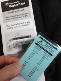 Water Taxi winter schedule brochure and laminated schedule