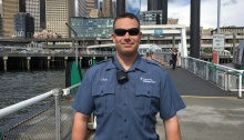 King County Water Taxi crews are sporting new uniforms with the service's new branding, designed completely in-house.